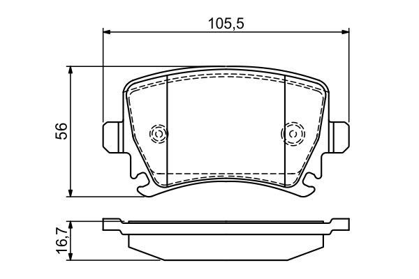 Тормозные колодки, дисковые, комплект Bosch BP2085 23914 0 986 495 453 1193485323