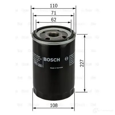 Масляный фильтр BOSCH 329327 UWUUV6Q 0451301156 P 1156
