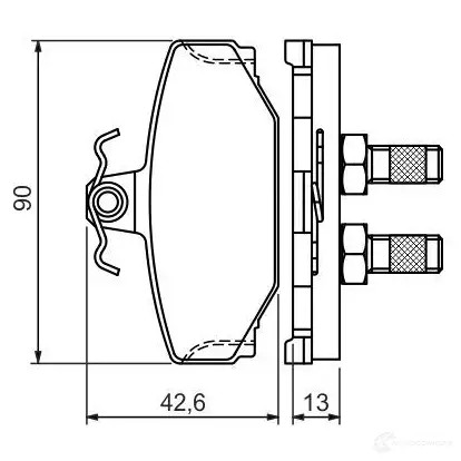 Тормозные колодки, комплект BOSCH 337761 21385 0986460995 7279D391