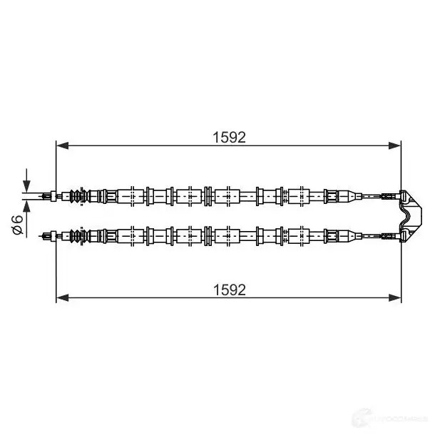 Трос ручника, стояночного тормоза BOSCH BC99 6 XV1WFKX 355172 1987482102