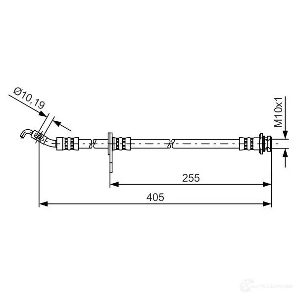 Тормозной шланг BOSCH 354502 BH129 1 XVVNG 1987481403