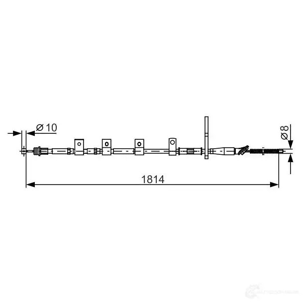 Трос ручника, стояночного тормоза BOSCH 355407 1987482357 35Y7W BC1 241
