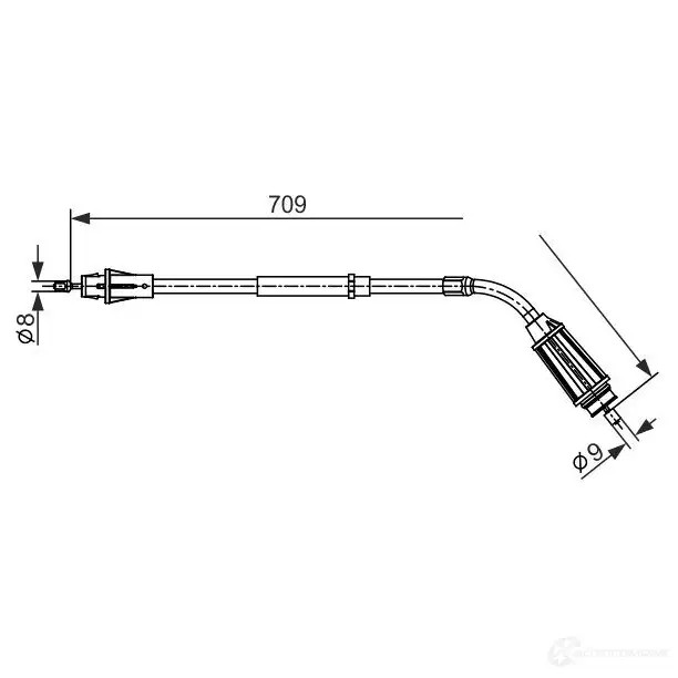 Трос ручника, стояночного тормоза BOSCH BC2 557 RG6OMPO 1987482557 355566