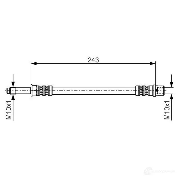 Тормозной шланг BOSCH 75GRBB 1987476313 BH 890 352800