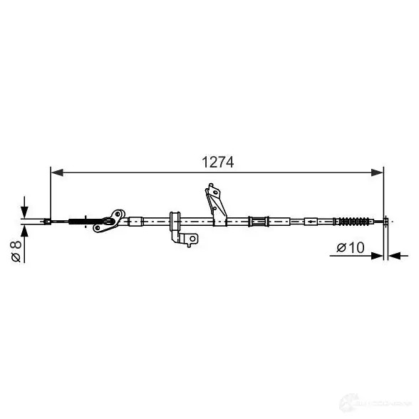 Трос ручника, стояночного тормоза BOSCH K9 MV99 4047025071123 1987482367 355417