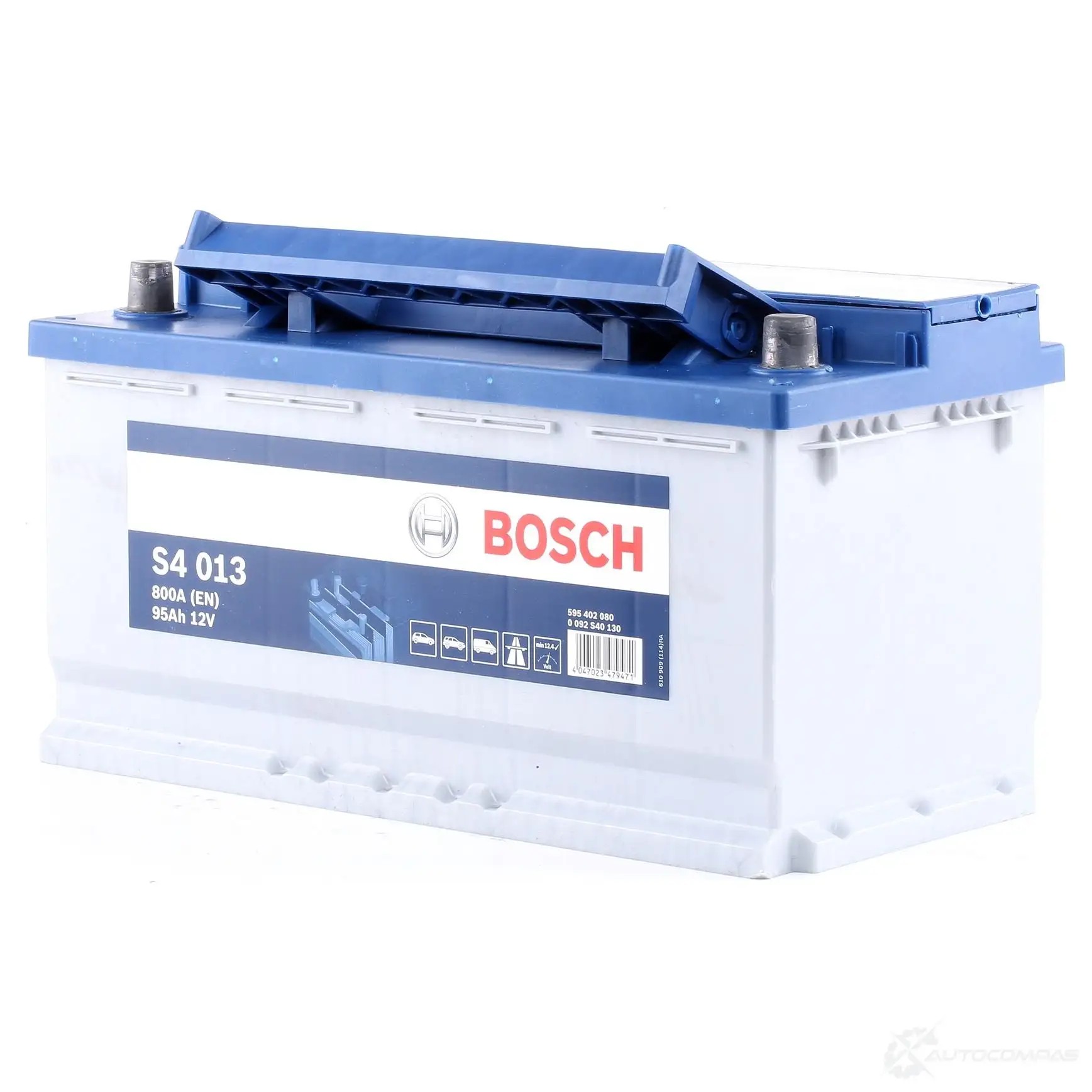 Аккумулятор 95 ач обратная 800 а 12 в Кальциевый [CA/CA] silver 353x175x190 BOSCH 595 402 080 12V 95Ah 800A 304129 0092S40130