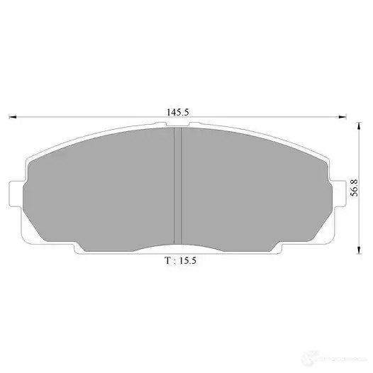 Тормозные колодки, комплект BOSCH 8455-D1344 2 1468 0986ab2072 1193488171