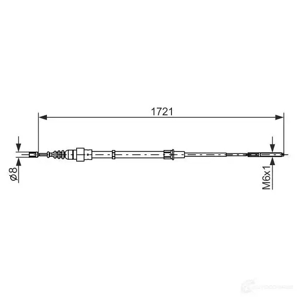 Трос ручника, стояночного тормоза BOSCH 1987477406 Y0TTEJG 353574 BC29 9