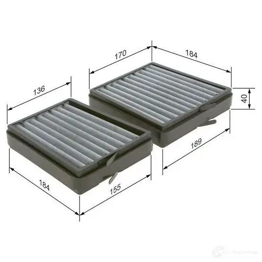 Салонный фильтр BOSCH R 5536 R5536 351373 1987435536
