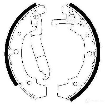 Барабанные тормозные колодки, комплект BOSCH 0986487318 341510 ZZ7AUU3 BS5 68