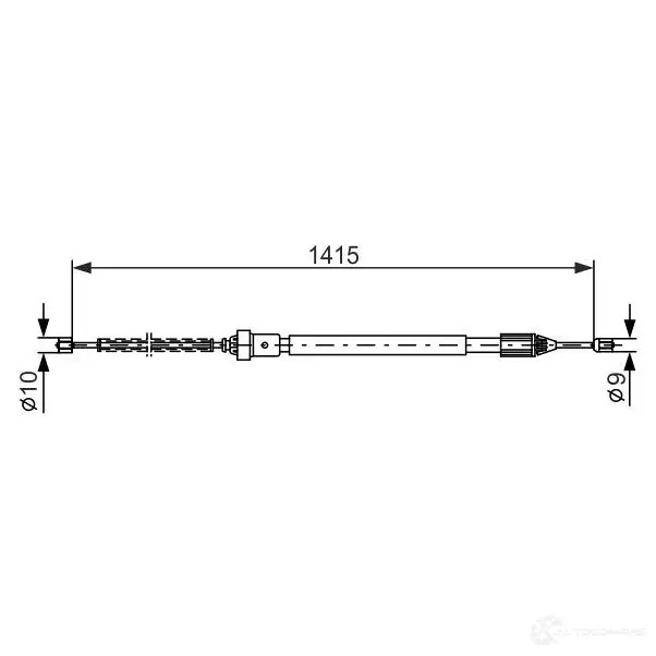 Трос ручника, стояночного тормоза BOSCH 353884 ODU5W BC 633 1987477782