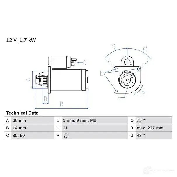 Стартер BOSCH 23 93 GOJ0I 331785 0986023930