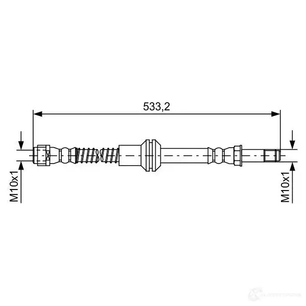 Тормозной шланг BOSCH B H1493 1987481609 5VMLA 354702