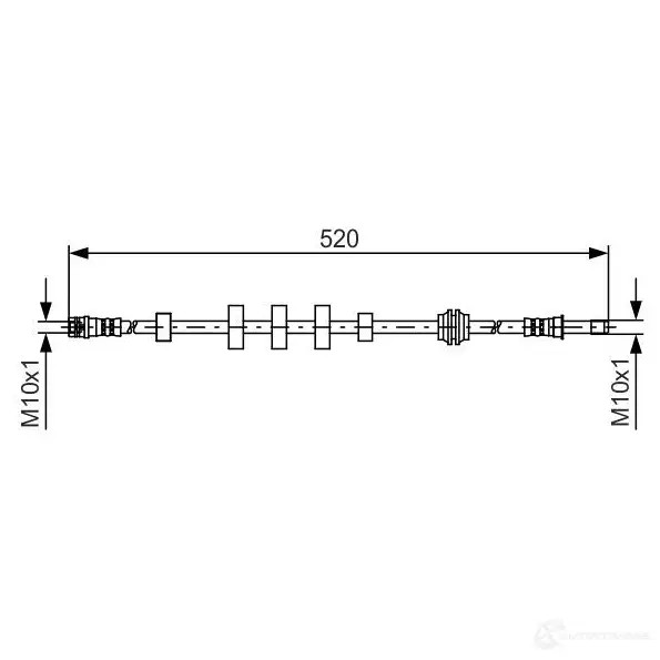 Тормозной шланг BOSCH 354529 MB6YR BH13 19 1987481431