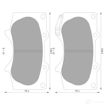 Тормозные колодки, комплект BOSCH 0986ab2392 2 4024 1193488736 7877-D976