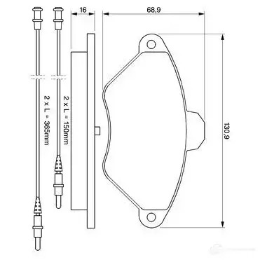 Тормозные колодки, комплект BOSCH BP137 21632 336148 0986424278