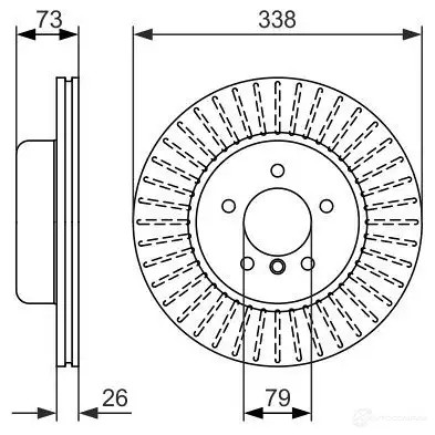 Тормозной диск BOSCH 339979 NXA0N BD1 603 0986479773