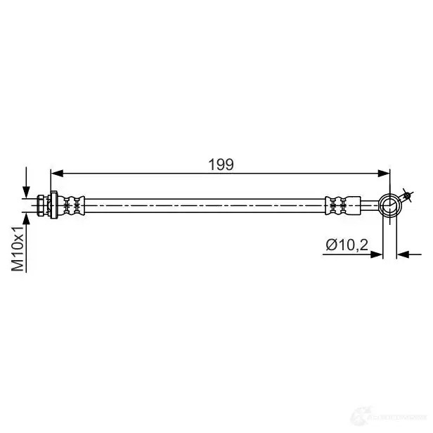 Тормозной шланг BOSCH BH158 3 1987481699 XE0FI2M 354792