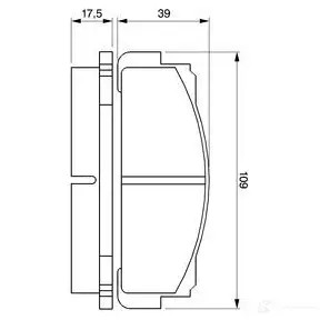 Тормозные колодки, комплект BOSCH 337701 20 073 60224 0986460736
