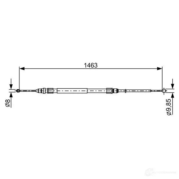 Трос ручника, стояночного тормоза BOSCH 3IRXOF4 BC 2492 1987482492 355505