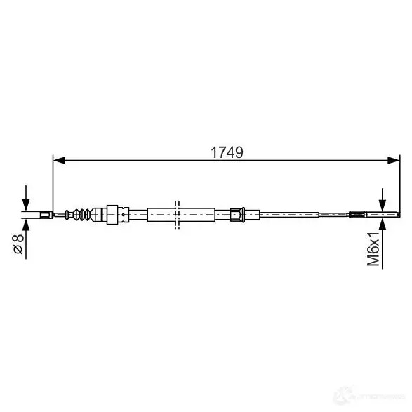 Трос ручника, стояночного тормоза BOSCH ARISF B C225 353518 1987477321