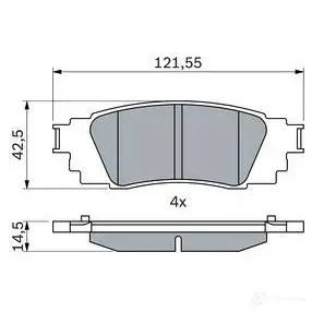 Тормозные колодки, комплект BOSCH XY GR6 1437243612 0986424840