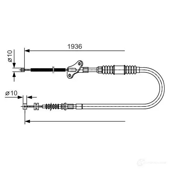 Трос ручника, стояночного тормоза BOSCH TDI139 1987482110 BC1 004 355180