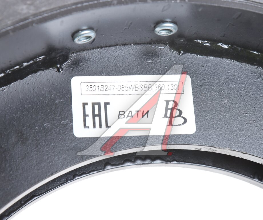 Колодки тормозные JAC N120 КАМАЗ Компас-12 передние барабанные (1шт.) (верхняя) BRAKE BLOCKS