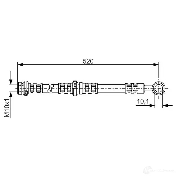 Тормозной шланг BOSCH B H457 353148 1987476768 H1588