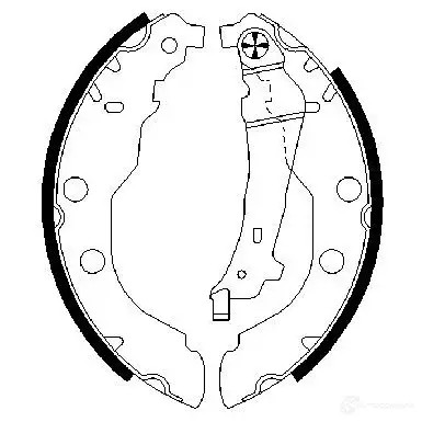 Барабанные тормозные колодки, комплект BOSCH BS79 9 0986487549 341627 PT1F4P