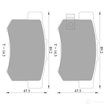 Тормозные колодки, комплект BOSCH 7418- D537 0986ab2553 1193489066 BP2553