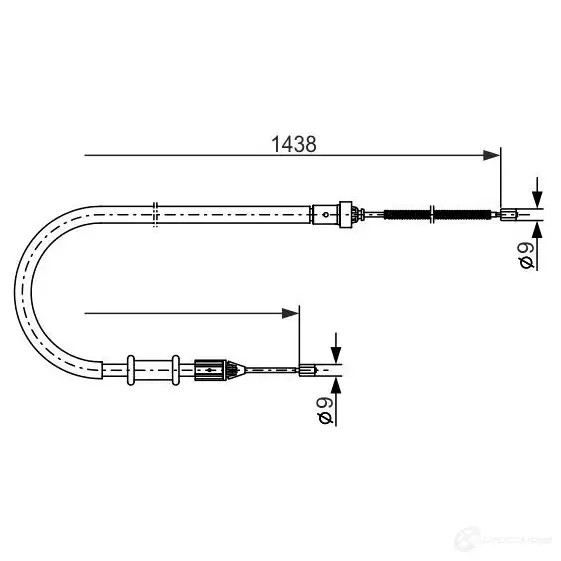 Трос ручника, стояночного тормоза BOSCH BC4 96 353751 7EGMZC 1987477634