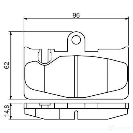 Тормозные колодки, комплект BOSCH 0986495139 23804 BP1518 342701
