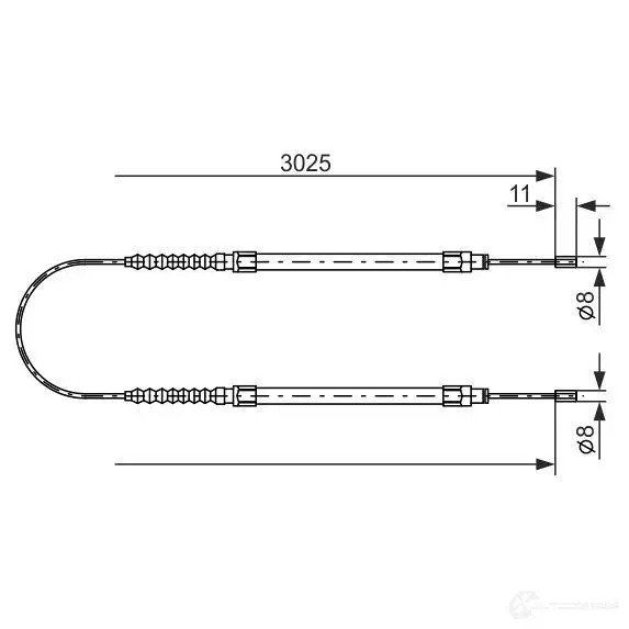 Трос ручника, стояночного тормоза BOSCH 353373 B C862 1987477113 46LZ7O
