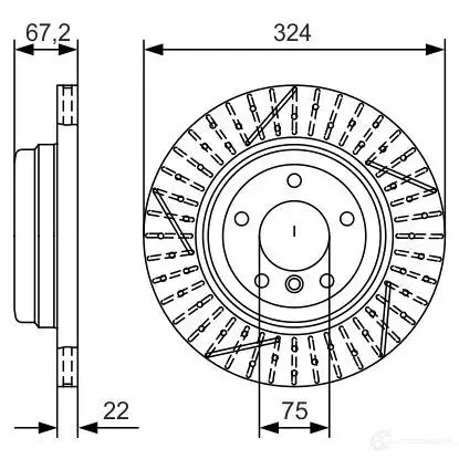 Тормозной диск BOSCH 340207 POF324 BD 2138 0986479a78