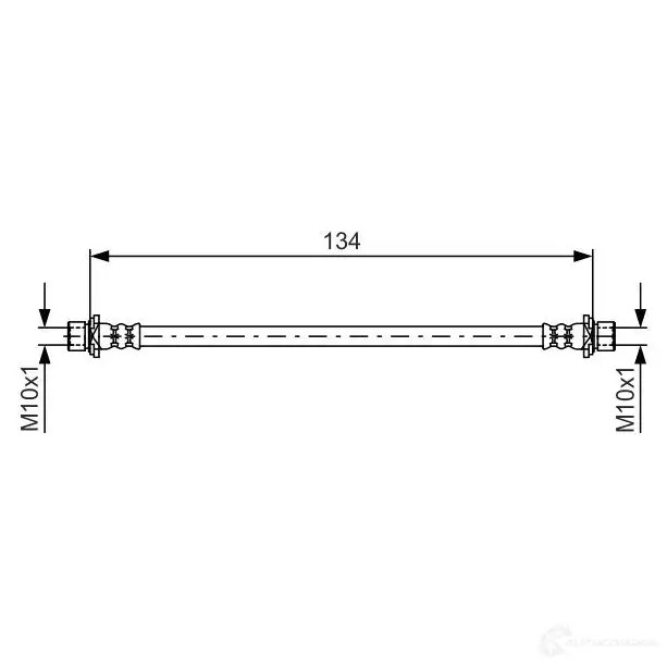 Тормозной шланг BOSCH 354730 BH 1521 1987481637 16WOBER