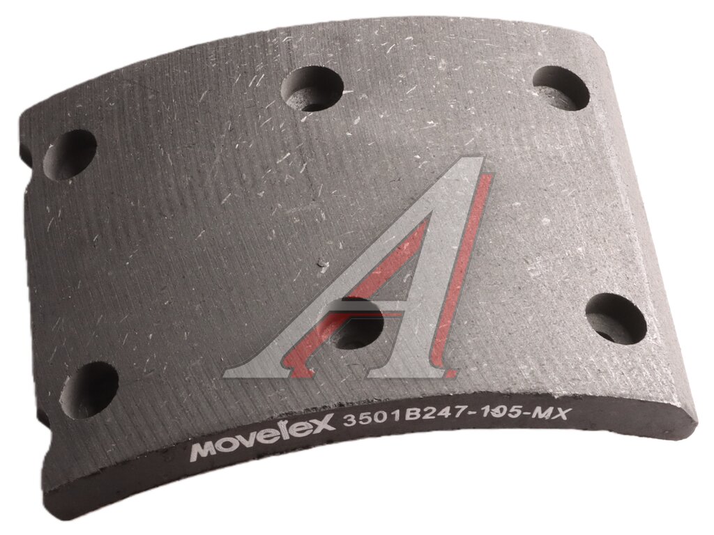 Накладка тормозной колодки JAC N120 (20-) КАМАЗ Компас-12 передней (1шт.) MOVELEX