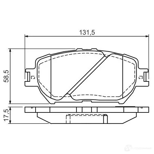 Колодки тормозные BOSCH 7787D908 342350 0986494363 23806