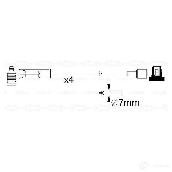 Высоковольтные провода зажигания, комплект BOSCH 0986357184 B 184 ZVGHBGH 335838