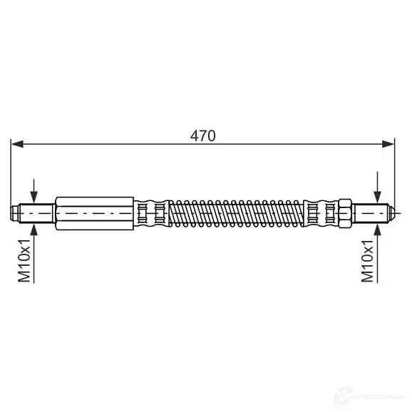 Тормозной шланг BOSCH H1751 353000 1987476595 BH28 8