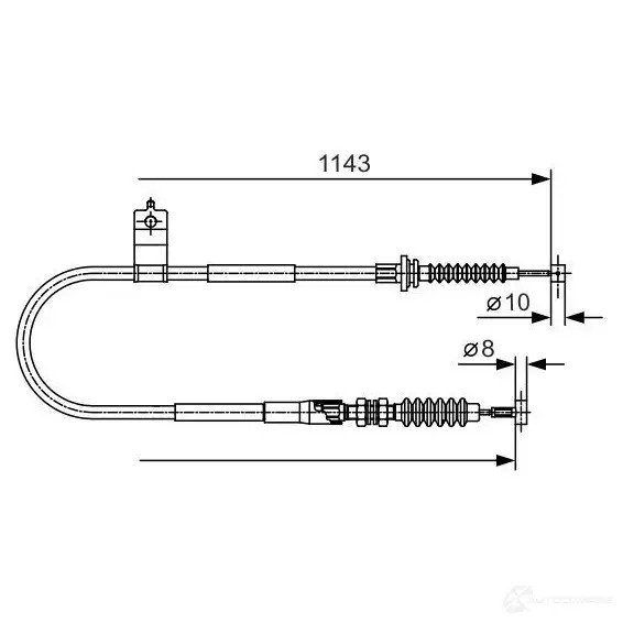 Трос ручника, стояночного тормоза BOSCH B C950 1987482056 147JE9 355126