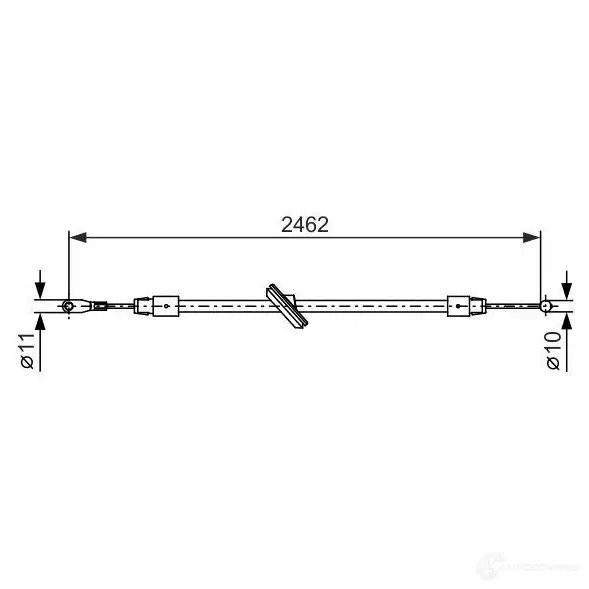 Трос ручника, стояночного тормоза BOSCH N B9HB2N 355431 1987482381 4047025071185