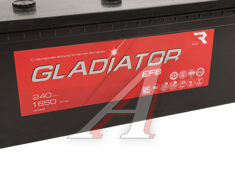 Аккумулятор GLADIATOR EFB 240А/ч обратная полярность