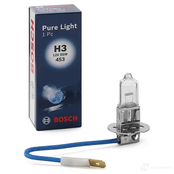 Лампа накаливания BOSCH 350140 12V 55W H3 PURE LIGHT 1987302031 Blister 1pcs - 1 987 301 006