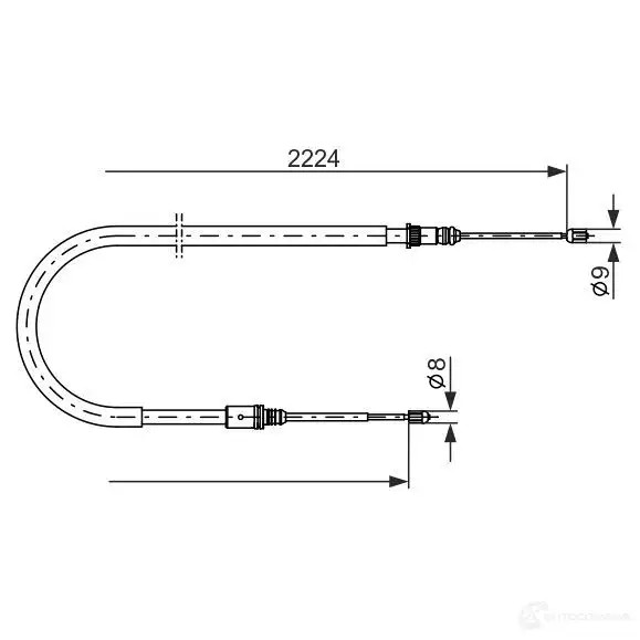 Трос ручника, стояночного тормоза BOSCH 1987482303 B C1187 EPJIDCC 355363