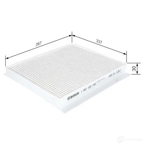 Салонный фильтр BOSCH 5LP8MM M 2158 1987432158 351076