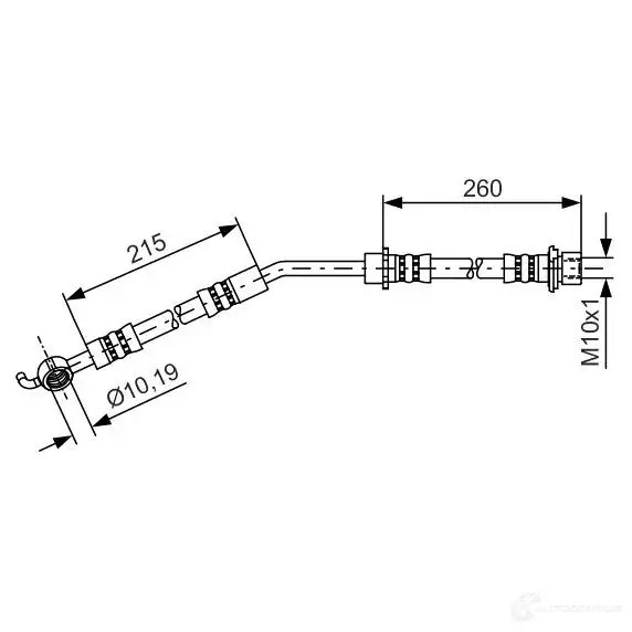 Тормозной шланг BOSCH 354508 GPFIM B H1298 1987481410