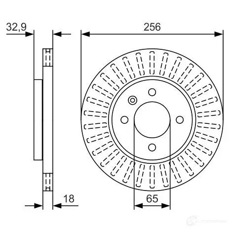 Тормозной диск BOSCH B D2248 0986479u09 JBPUSXA 340580