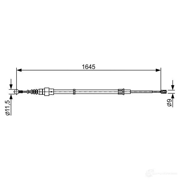Трос ручника, стояночного тормоза BOSCH 1987482451 355487 BC24 51 I1Y720