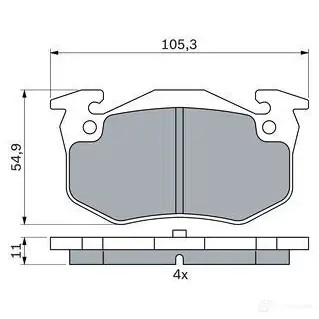 Тормозные колодки, комплект BOSCH 0986424992 1437921852 CGFXR 5G